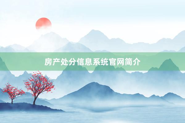 房产处分信息系统官网简介