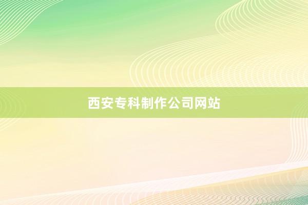 西安专科制作公司网站