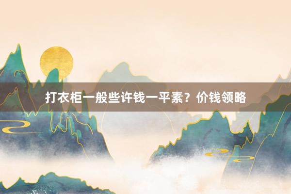 打衣柜一般些许钱一平素？价钱领略